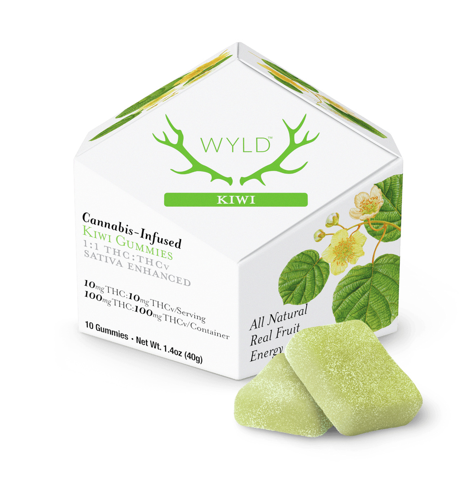 Kiwi 1:1 THCv + Sativa Enhanced Gummies | 100mg THC:100mg THCv