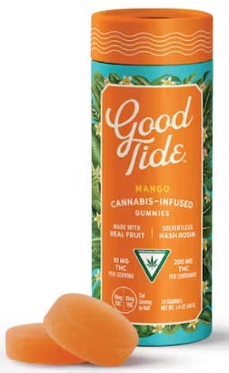 Mango Single-Strain Hash Rosin Gummies | Mellow | 100mg