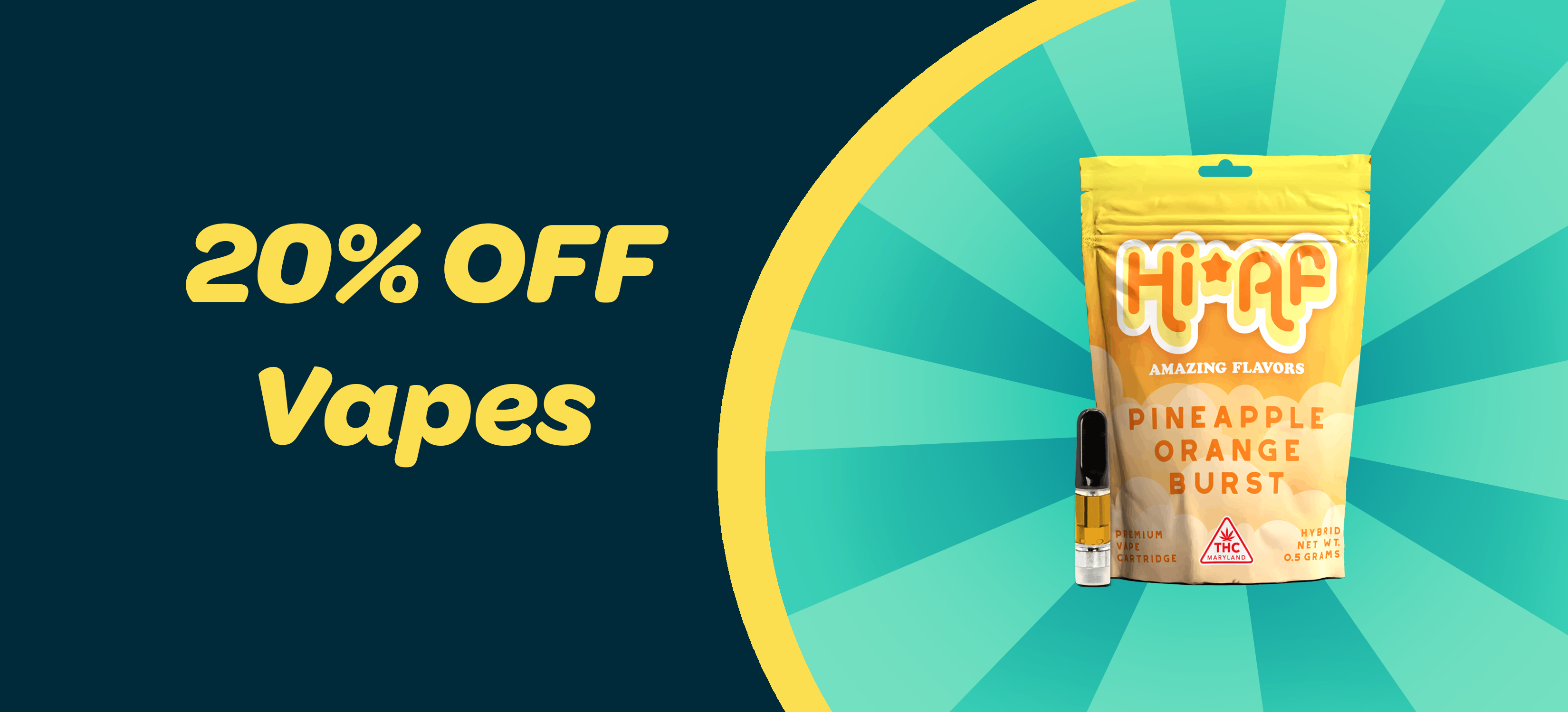 20% OFF ALL VAPES! special