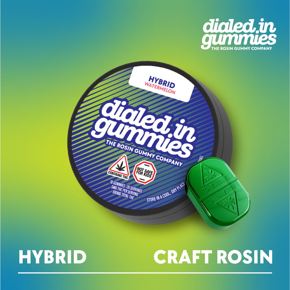 Dialed In - Watermelon Classic Rosin Gummies (100mg 10pk)