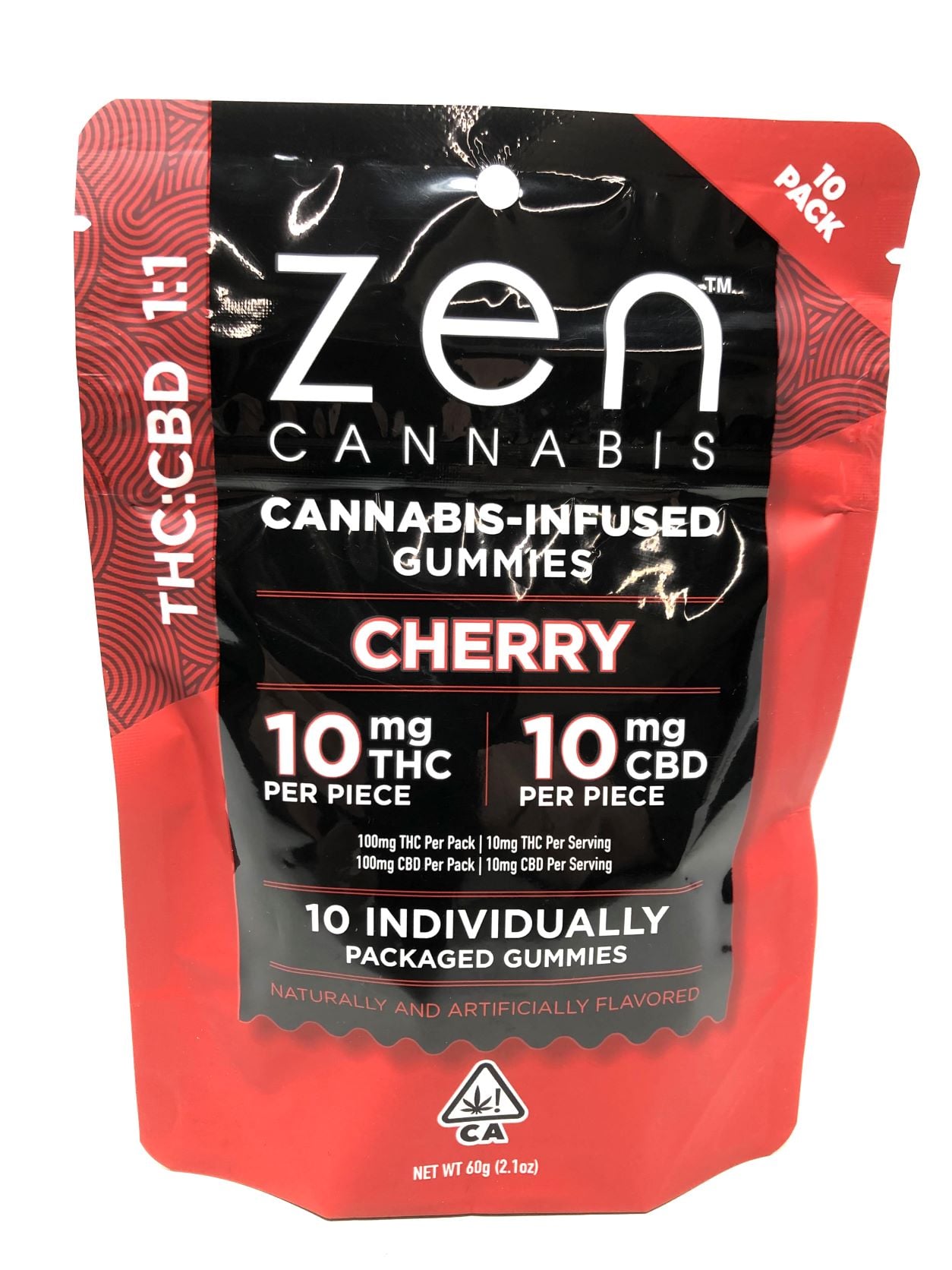 1:1 Cherry [1pk] (100mg CBD/100mg THC)