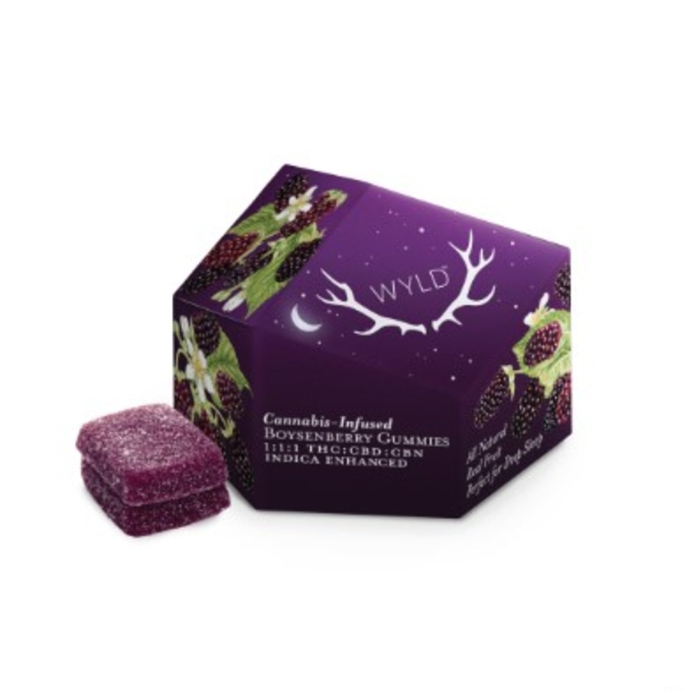 Boysenberry 1:1:1 CBD:CBN + Indica Enhanced Gummies | 100mg THC:CBD:CBN