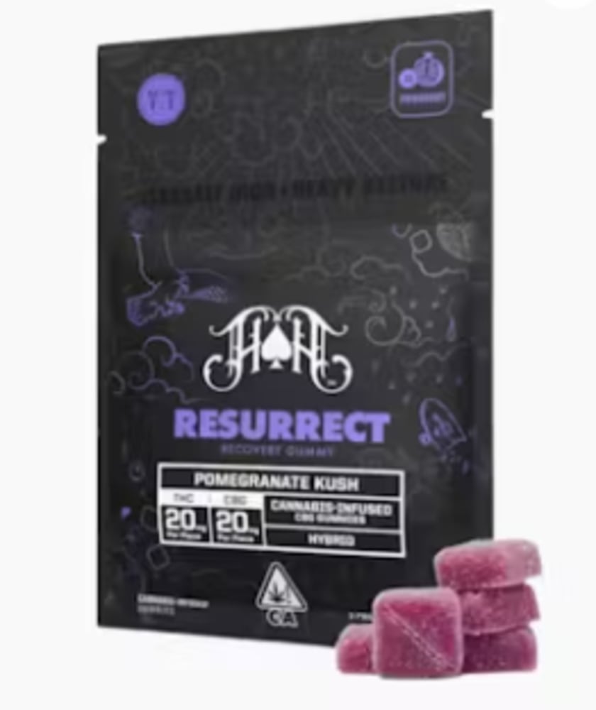 Pomegranate Kush | Hybrid - Resurrect RCS CBG Recovery Gummy