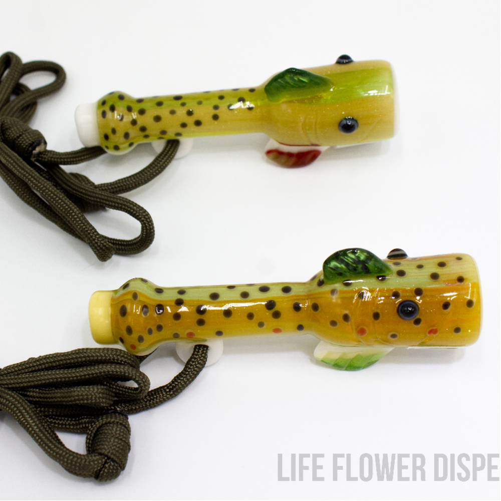 603 Glass Fish Whistle Chillum