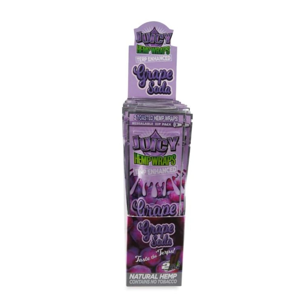 Juicy Jays Terp Enhanced Hemp Wraps 2pk Pouch-Grape Soda