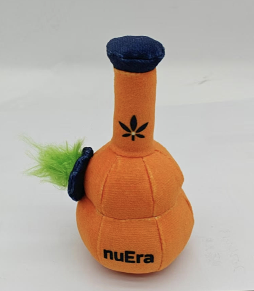 Plush Cat Toy - Orange Bong