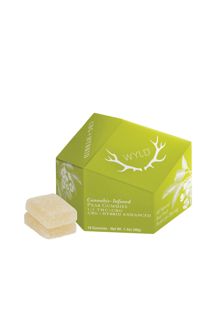 *HIGH DOSE* Pear 1:1 CBG + Hybrid Enhanced Gummies | 300mg THC:300mg CBG