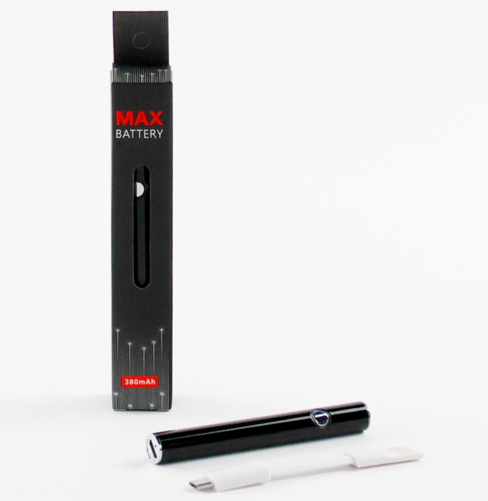 380mAh Preheat Variable Voltage Battery & USB Charger (Flat Top) | Assorted Colors