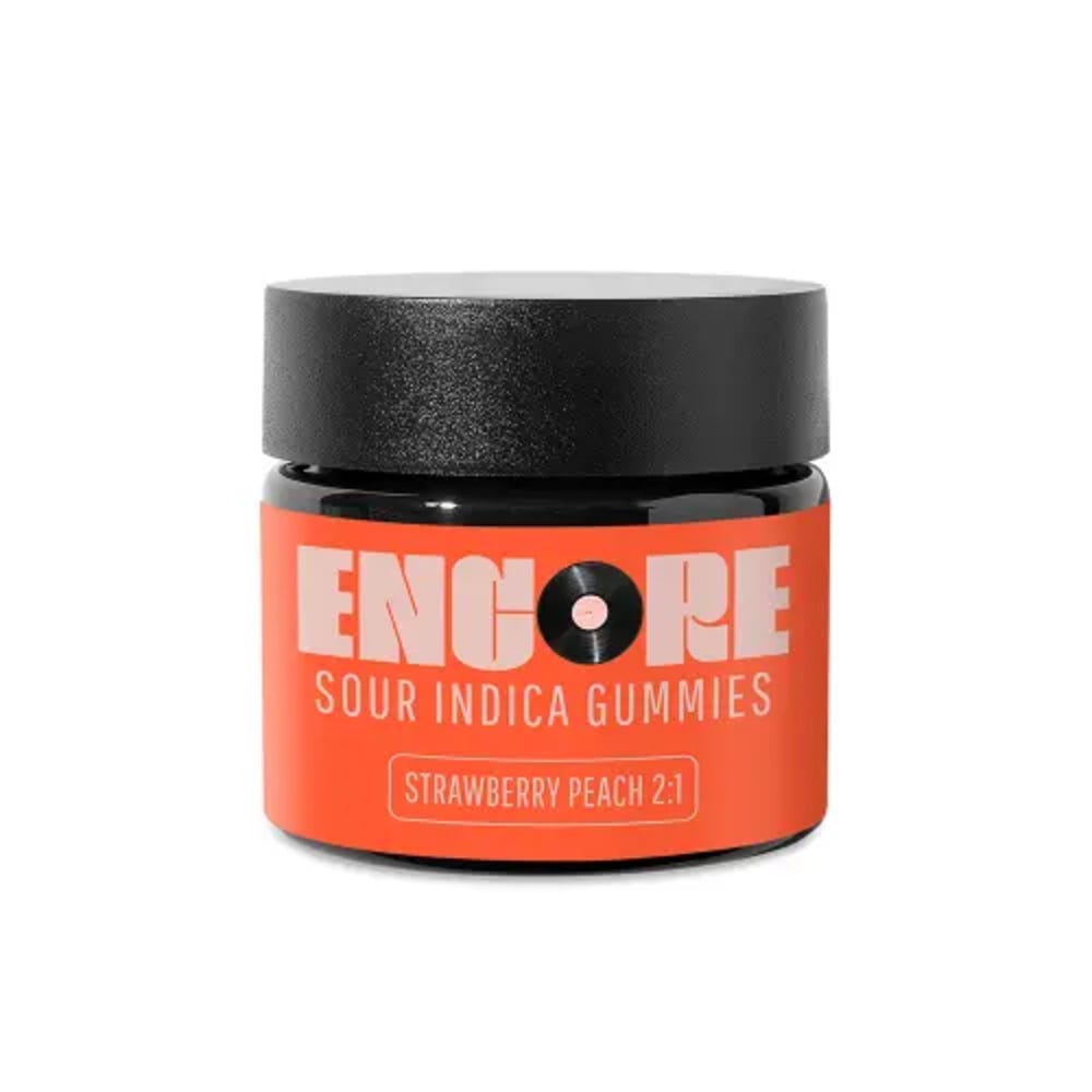 2:1 Sour Strawberry Peach CBD:THC [10pk] (200mg CBD/100mg THC)