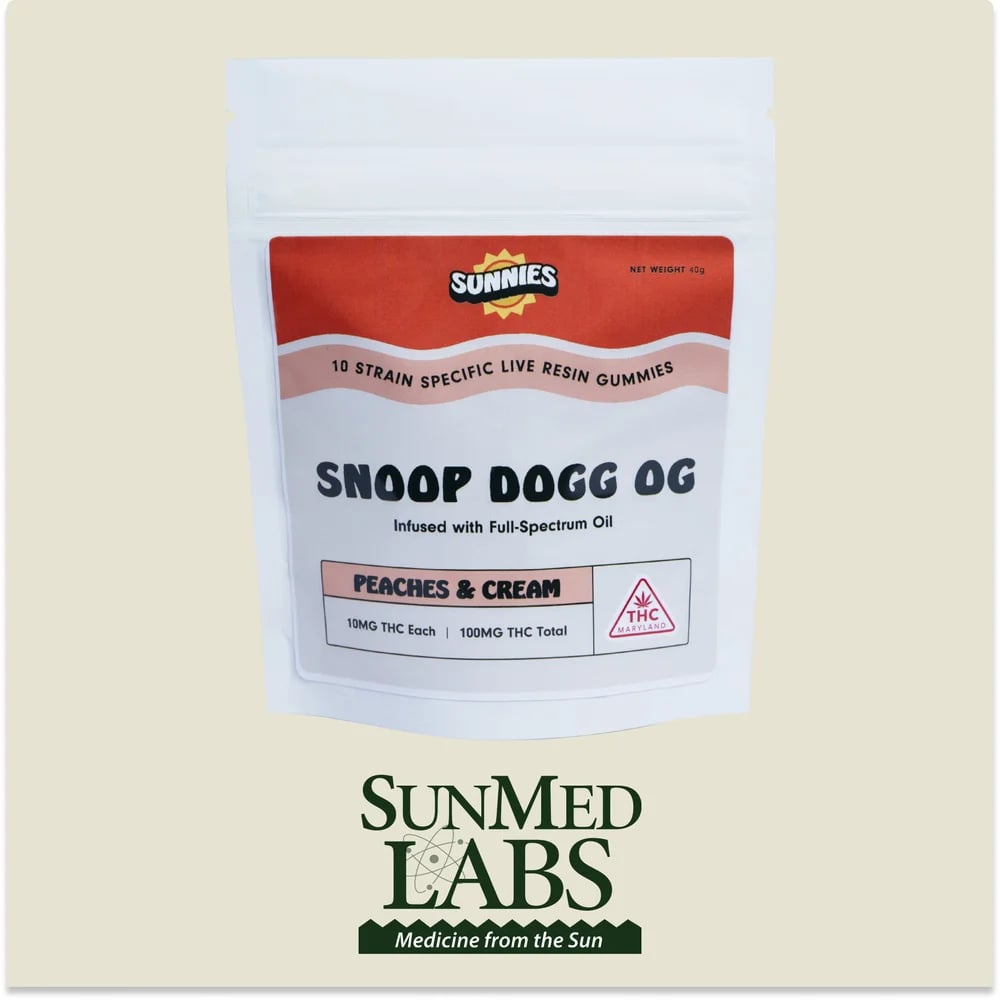 SDG OG Live Resin - Peaches & Cream Gummies [10pk](100mg)