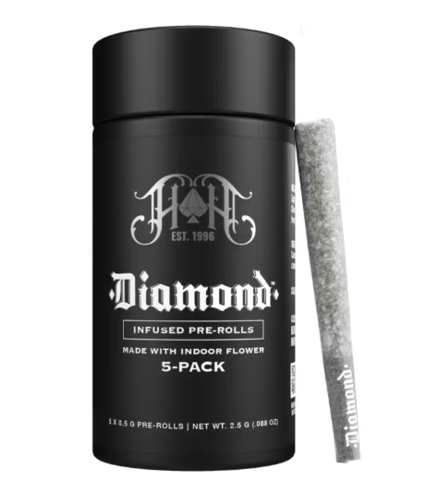 Wedding Cake | Hybrid - Diamond THCA-Infused Pre-Rolls - 2.5G 5-Pack