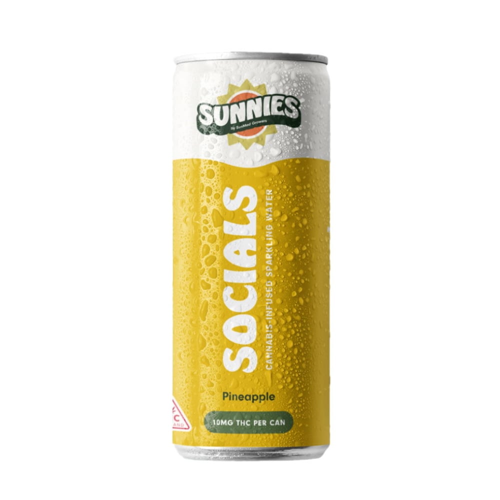 Socials - Pineapple Sparkling Water - 10mg