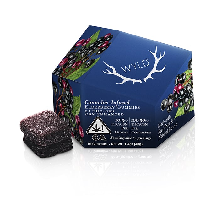 Elderberry 2:1 CBN + Indica Enhanced Gummies | 100mg THC:50mg CBN