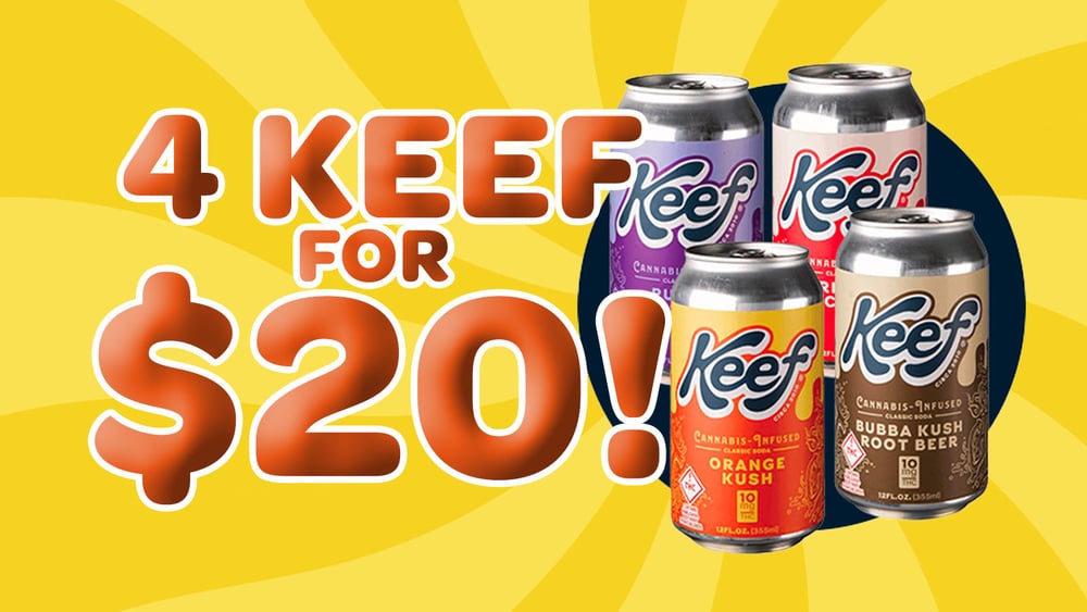 4 KEEF SODAS for only $20!!! special