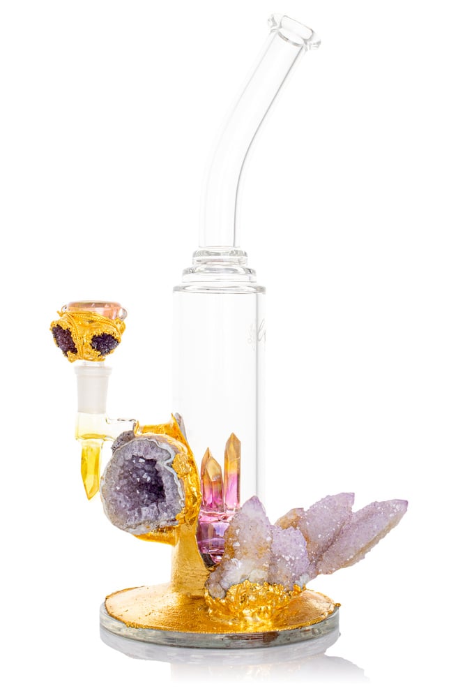Fume & Quartz w/ 24k Gold - Bong