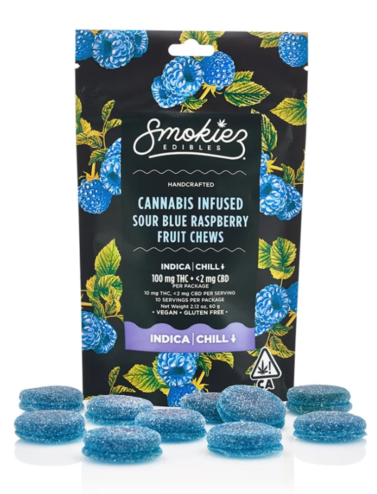 Sour Blue Raspberry - Indica [10pk] (100mg)