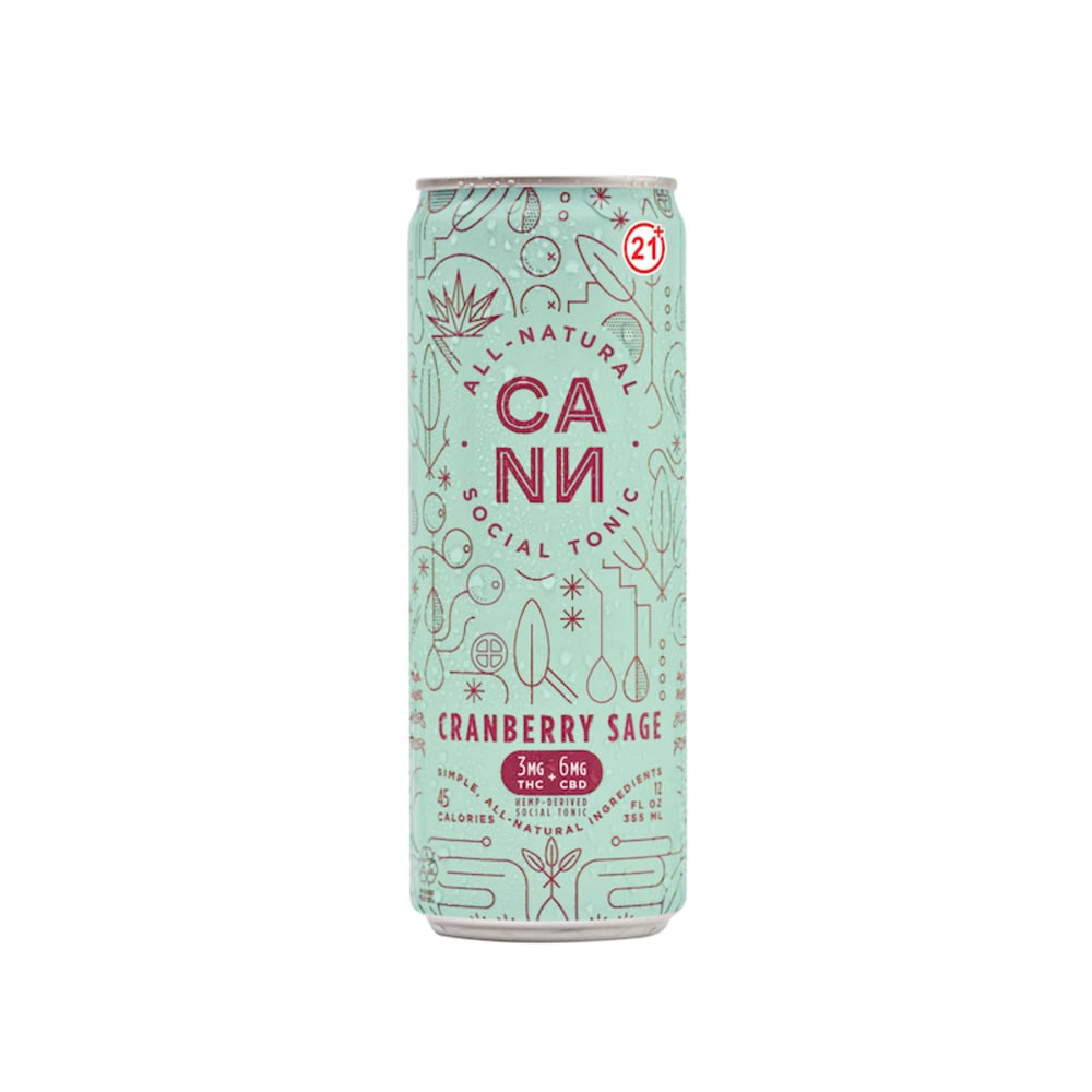 Cann - Hemp Derived Cranberry Sage 12oz (3mg THC 6mg CBD)