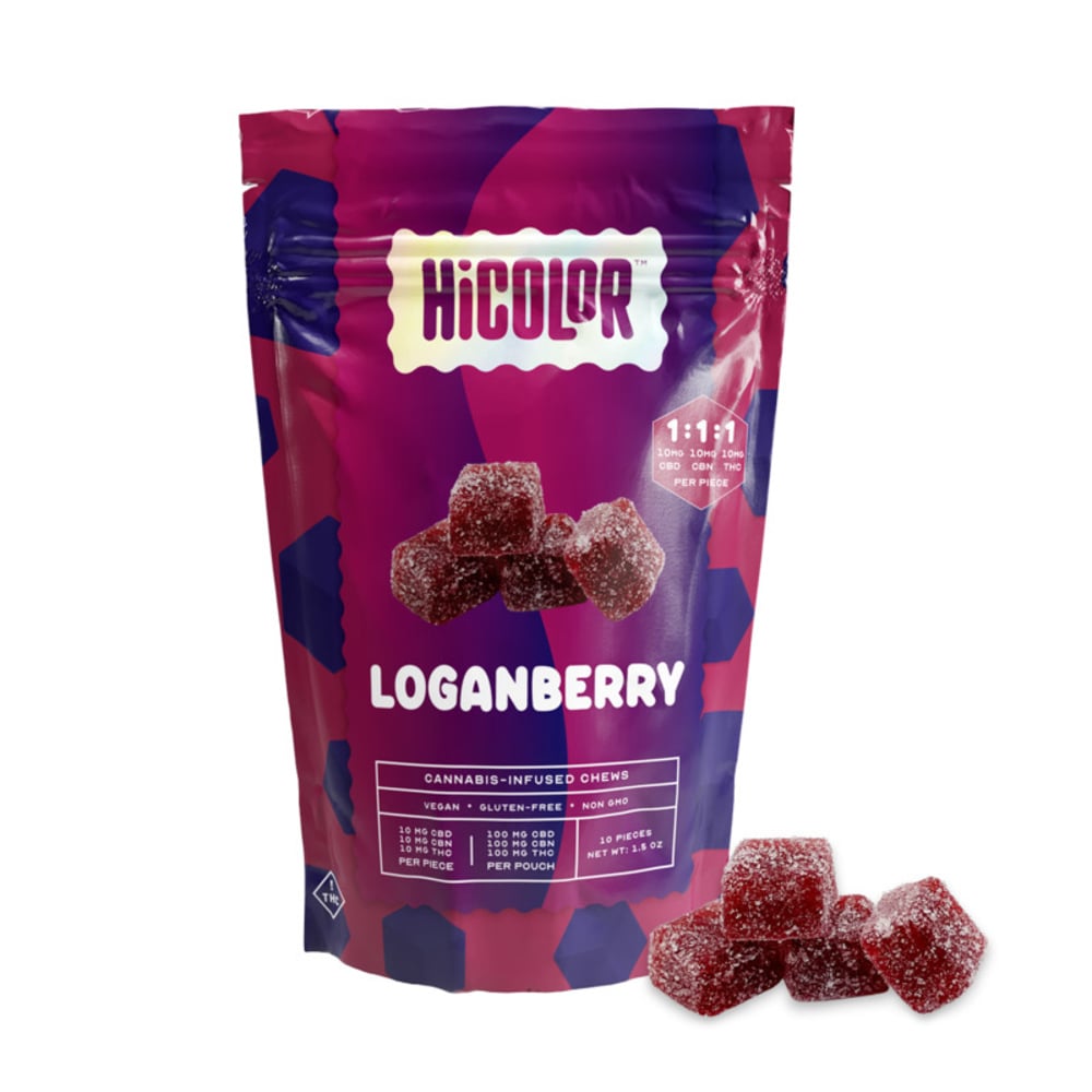Shop 1:1:1 Loganberry [10pk] (100mg CBN/100mg CBD/100mg THC