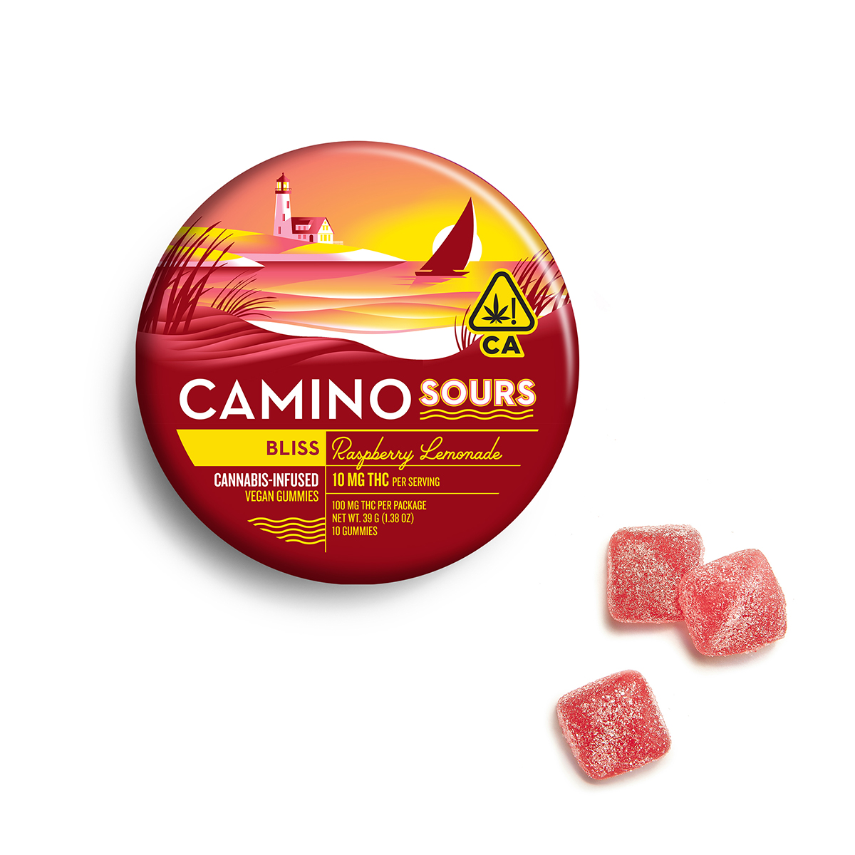 'Bliss' Raspberry Lemonade [10pk] (100mg THC)