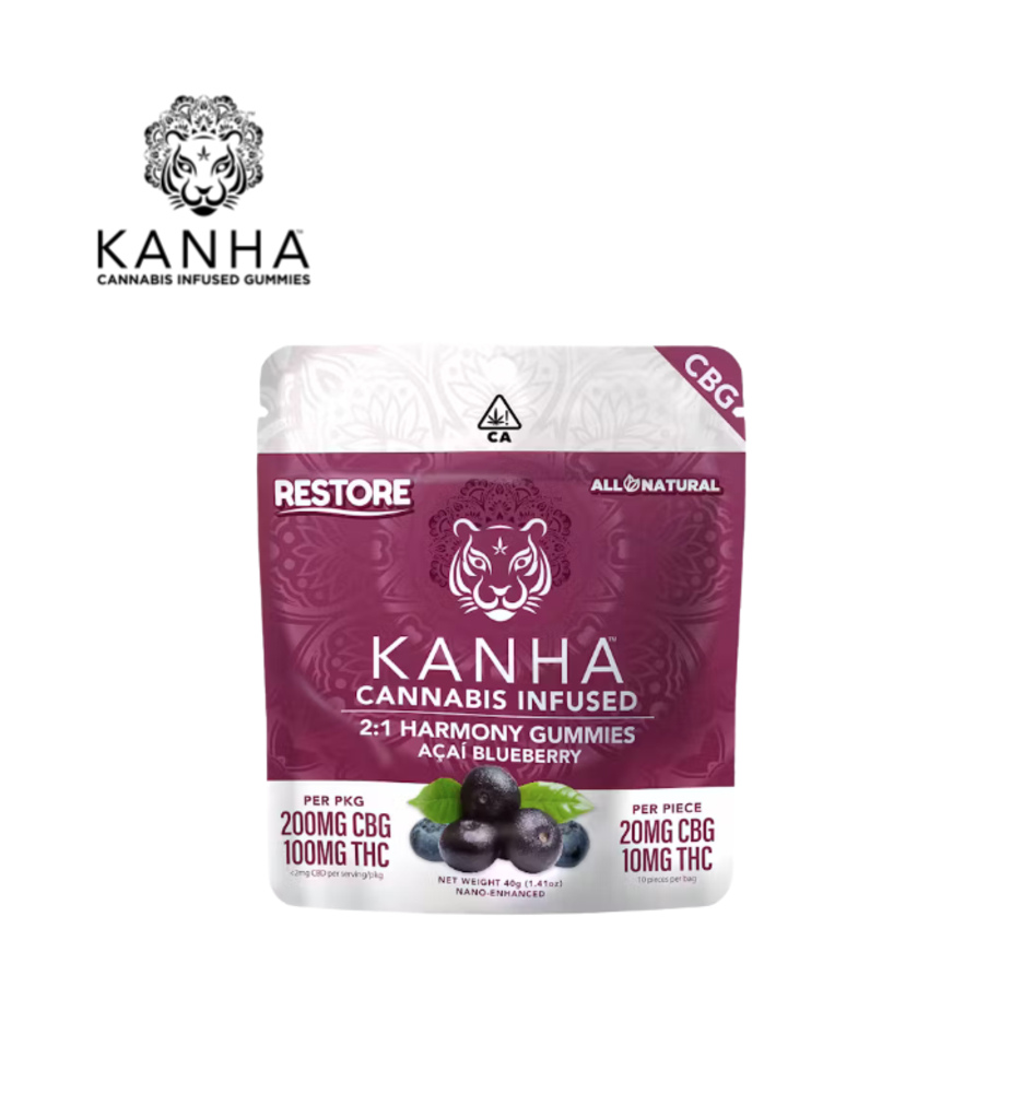 2:1 ACAI BLUEBERRY CBG:THC 100MG 10 PACK NANO GUMMIES