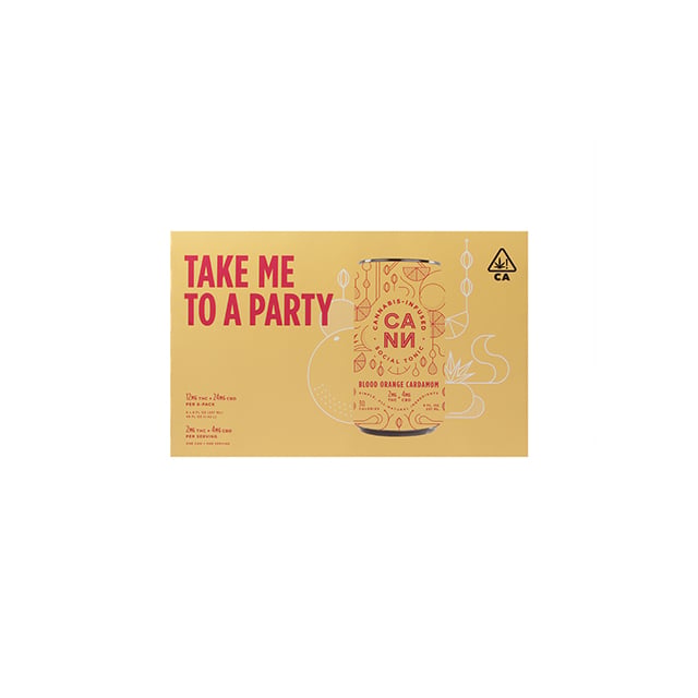 Blood Orange Cardamom 6pk (2mg THC, 4mg CBD per can)