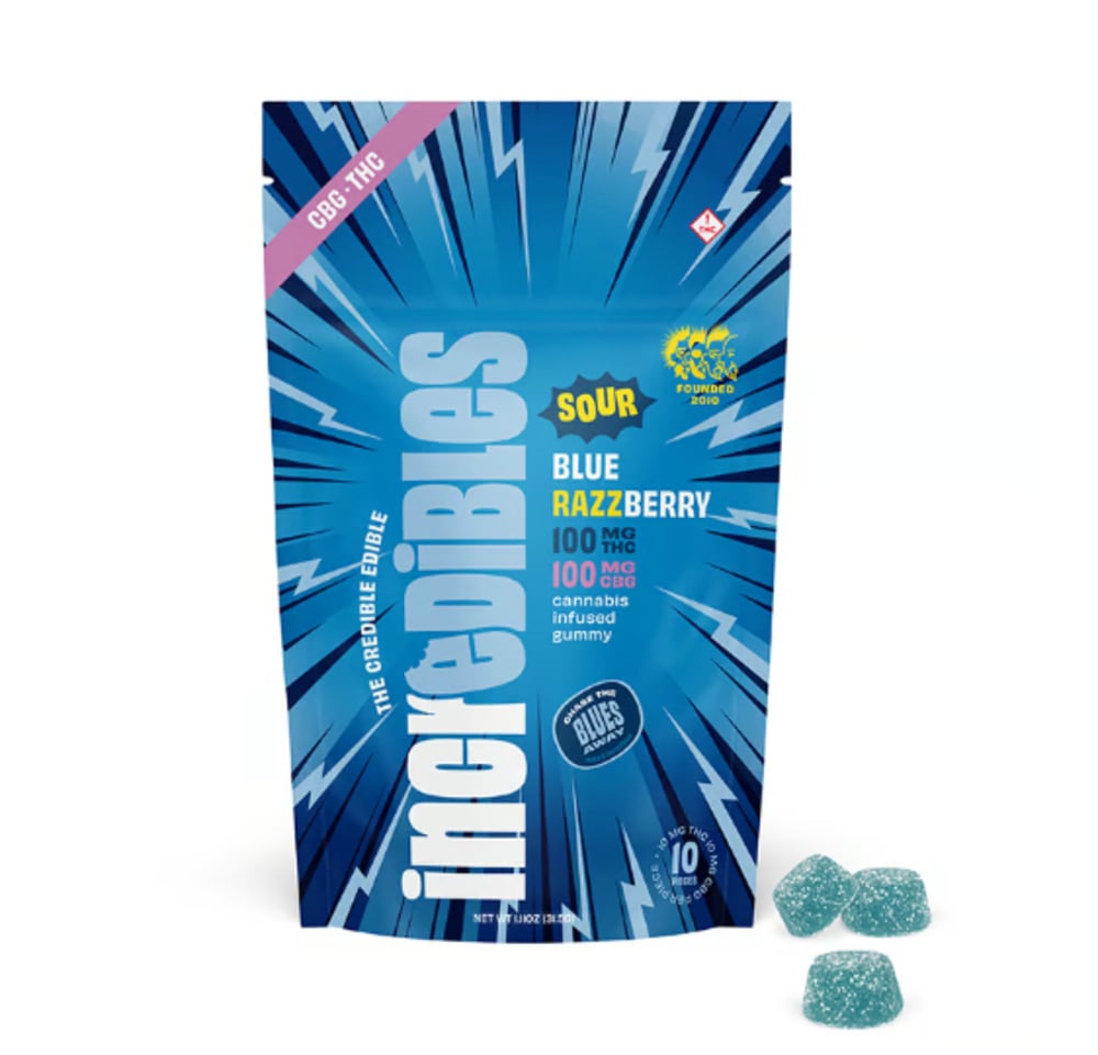 1:1 Sour Blue Razzberry + CBG [10pk] (100mg CBG/100mg THC)