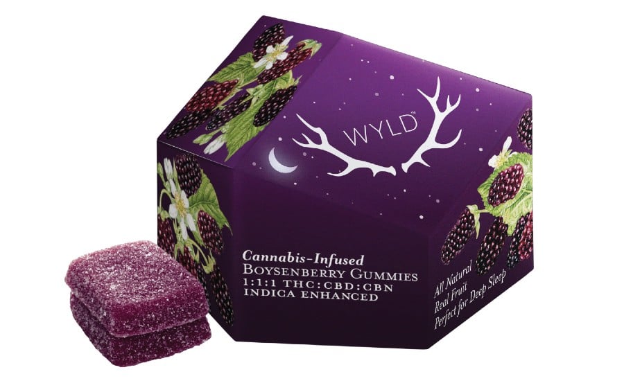 Boysenberry 1:1:1 CBD:CBN + Indica Enhanced Gummies | 100mg THC:CBD:CBN