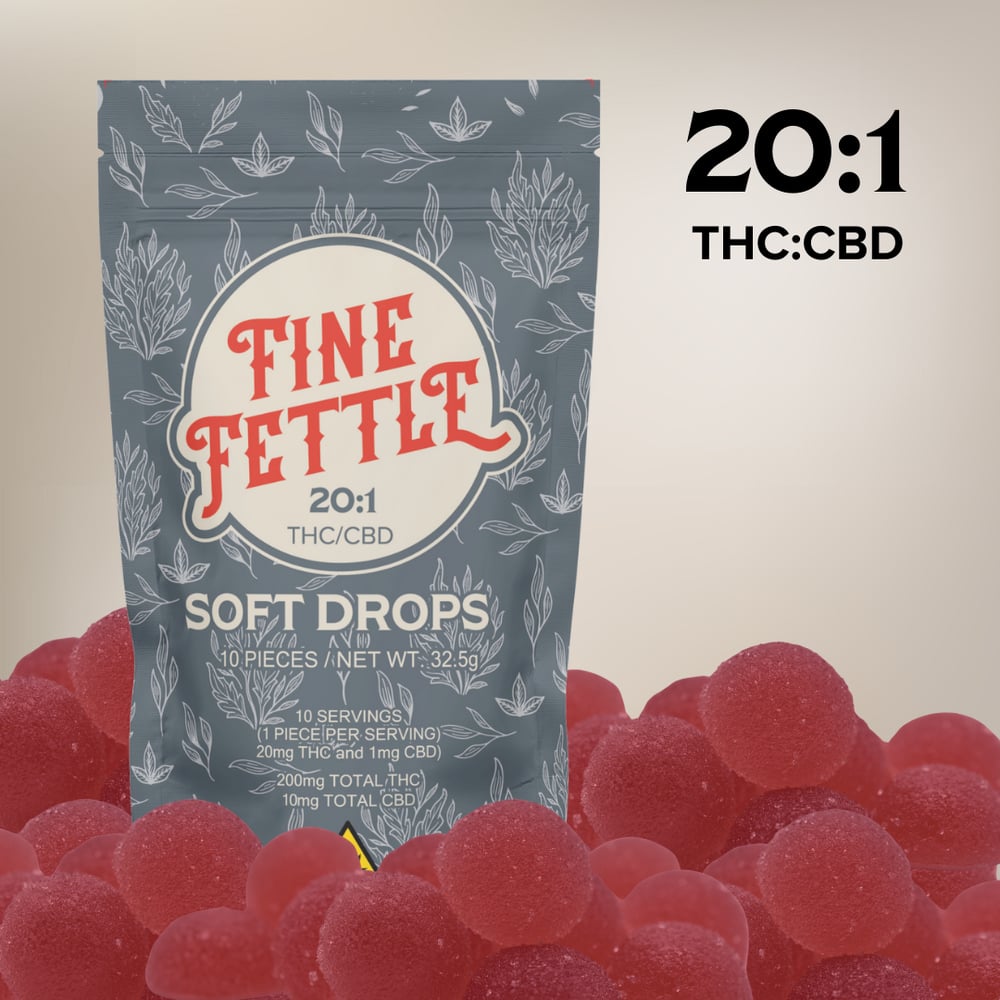 FFD - Black Cherry Soft Drops 20:1 200mg THC : 10mg CBD 10pk