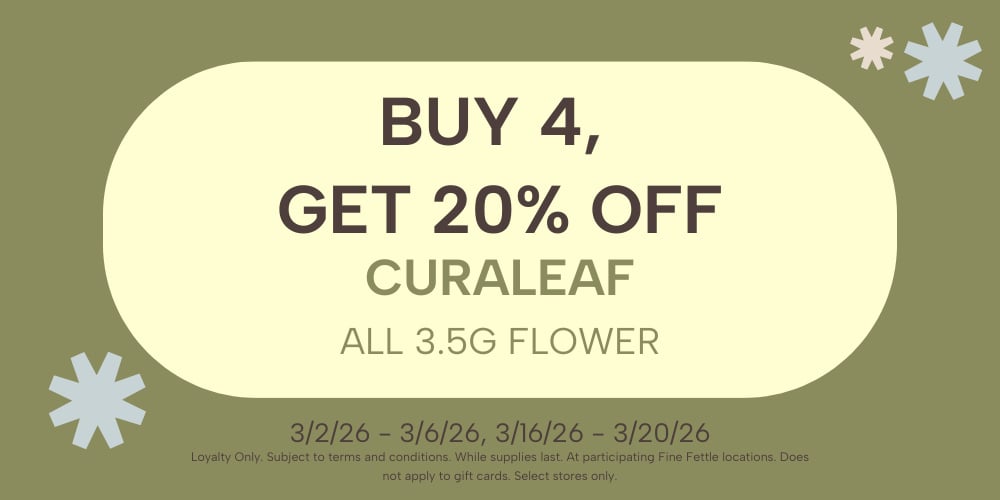 Curaleaf Eighths | Buy 4, Get 20% Off special