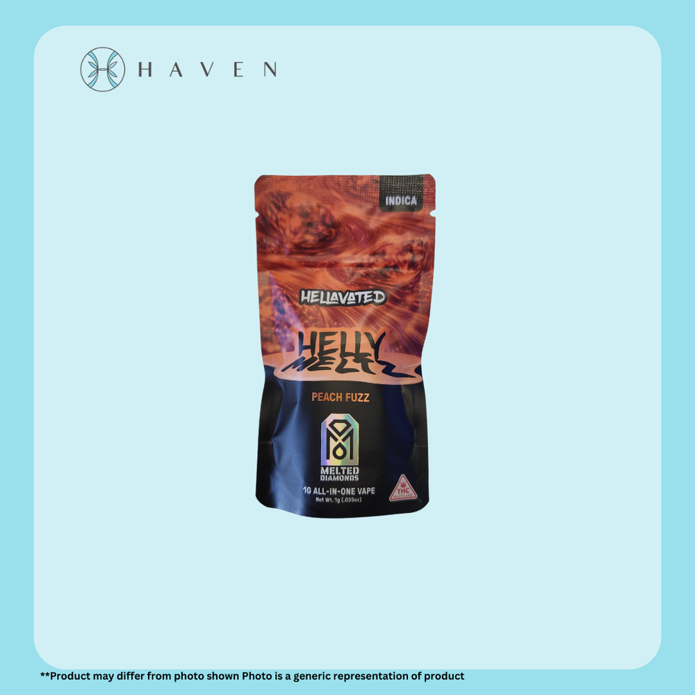 1g Peach Fuzz Helly Meltz (Melted Diamonds Disposable Vape) | Hellavated