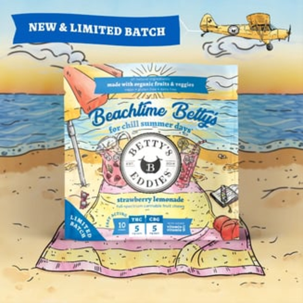 Beachtime Betty's - Strawberry Lemonade Swirl [10pk] (100mg THC/50mg CBG)