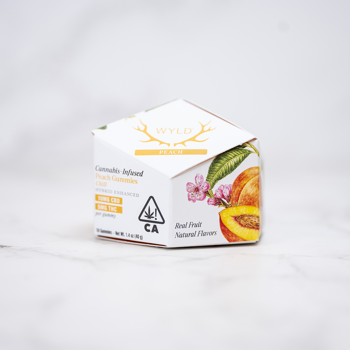 WYLD - PEACH - GUMMY - HYBRID - (2:1 CBD/THC) - [100/50MG]