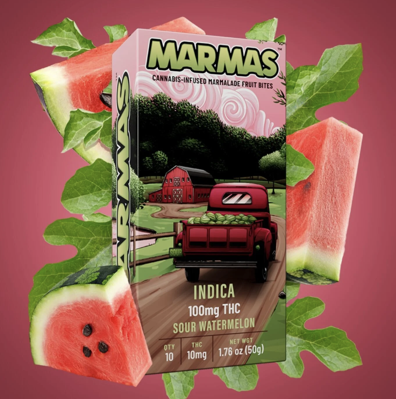 Sour Watermelon - Indica [10pk] (100mg)