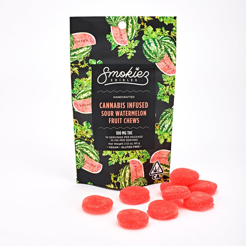 Sour Watermelon Fruit Chews [10pk] (100mg) THC