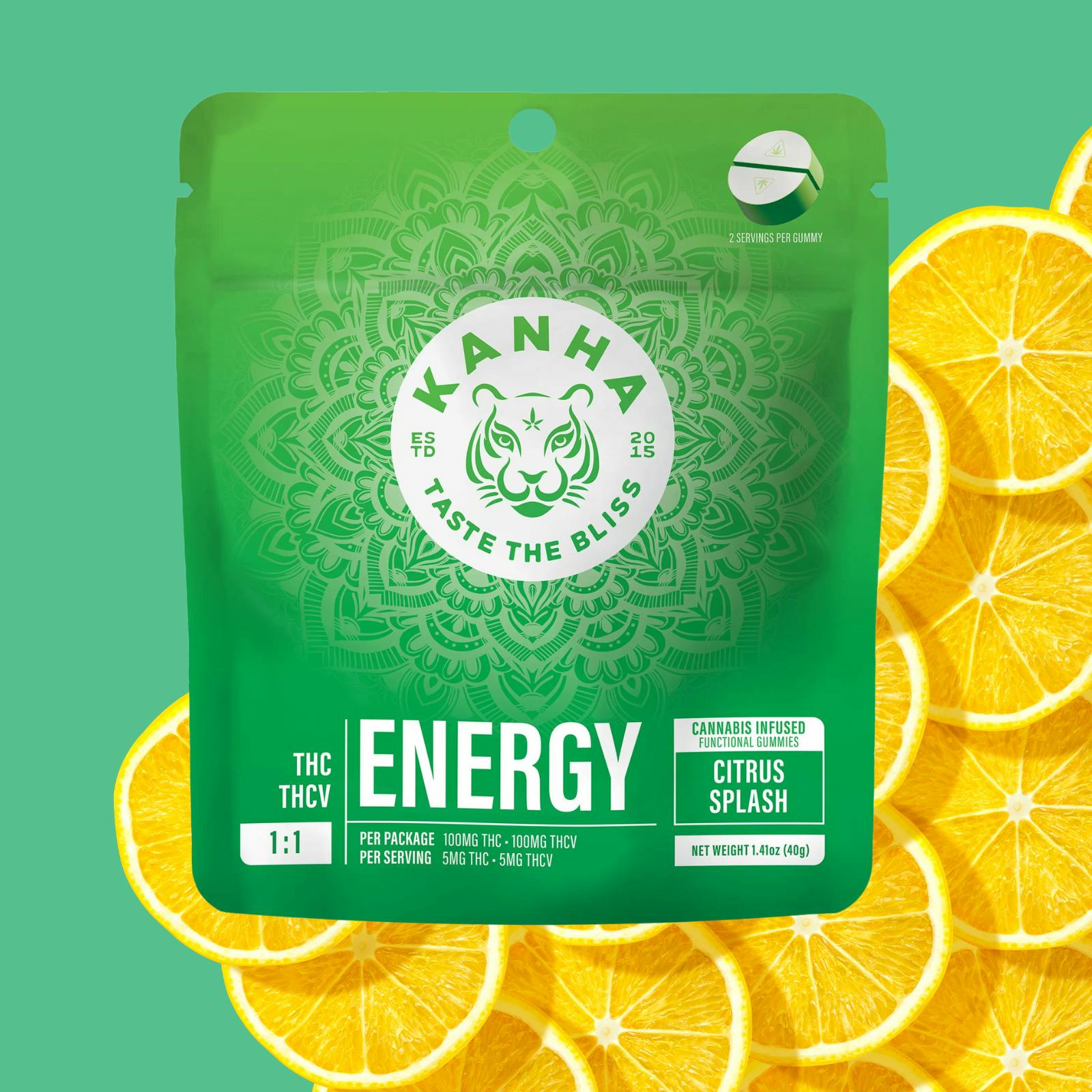 FX 1:1 ENERGY Citrus Splash [10pk] (100mg THC/100mg THCV)