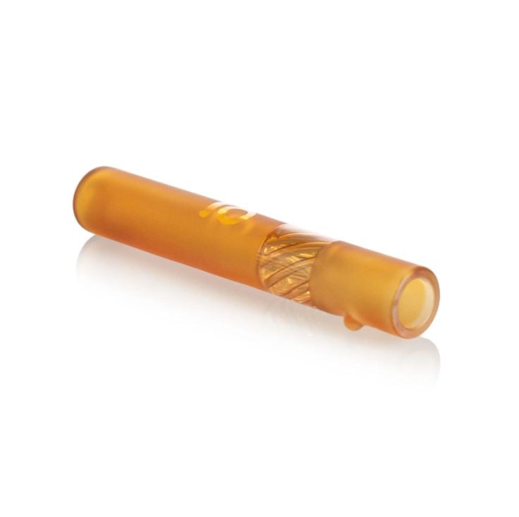 Frosted Glass One Hitter Pipe - Gold