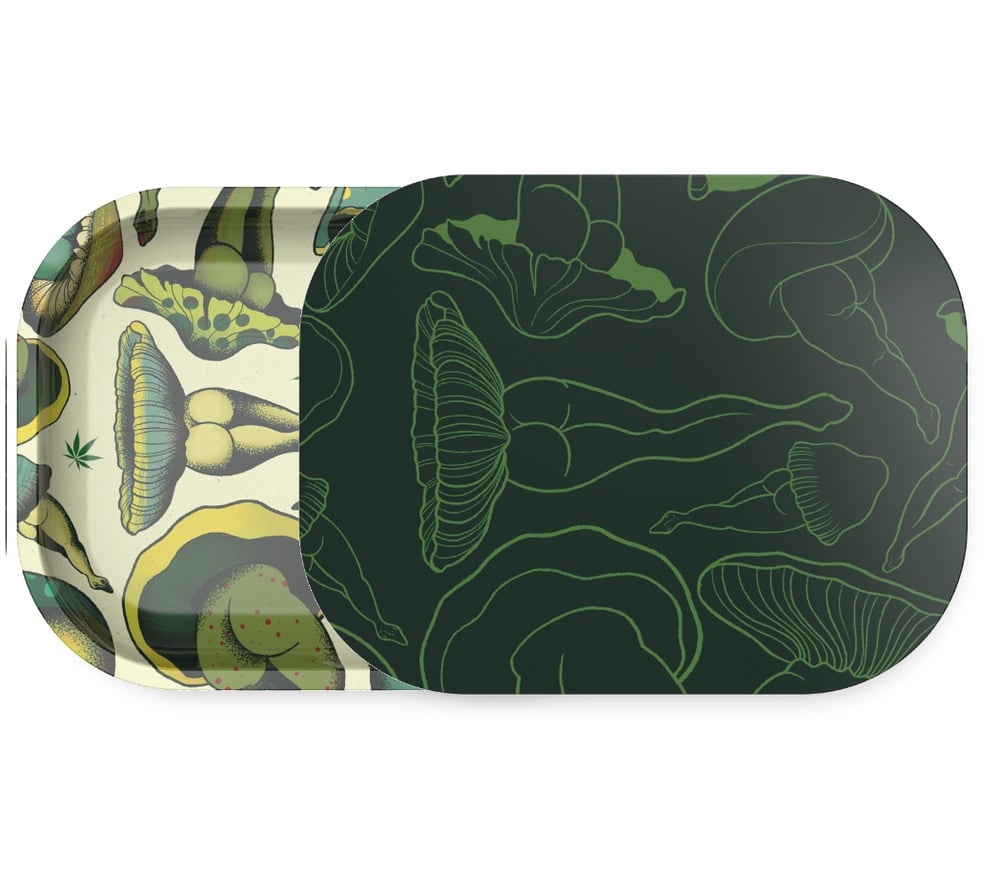 Mush Love by Ceci Granata Rolling Tray Cover