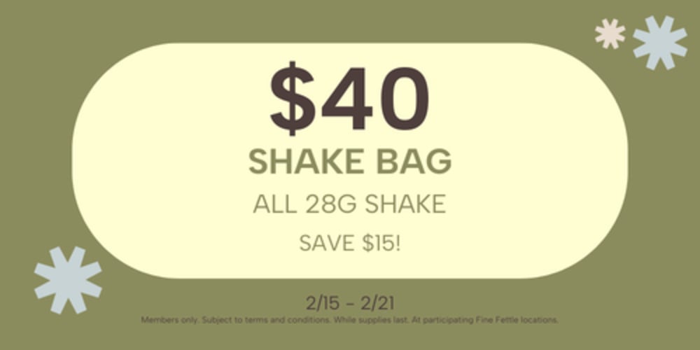 Shake Bag Ounces | $40 each special