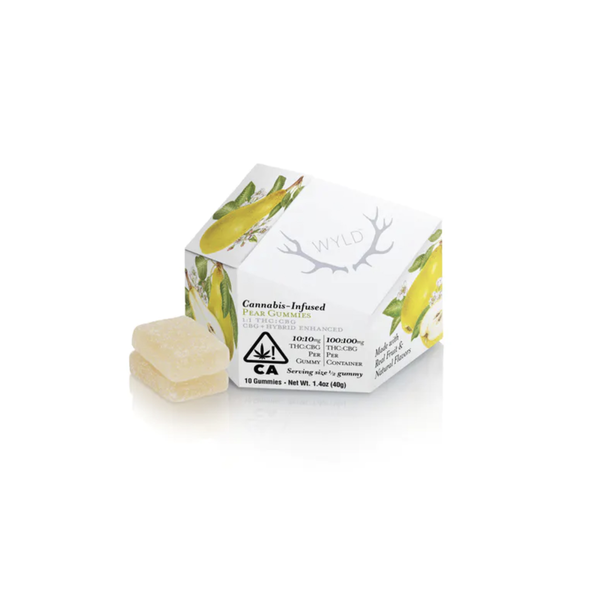 Pear 1:1 CBG + Hybrid Enhanced Gummies | 100mg