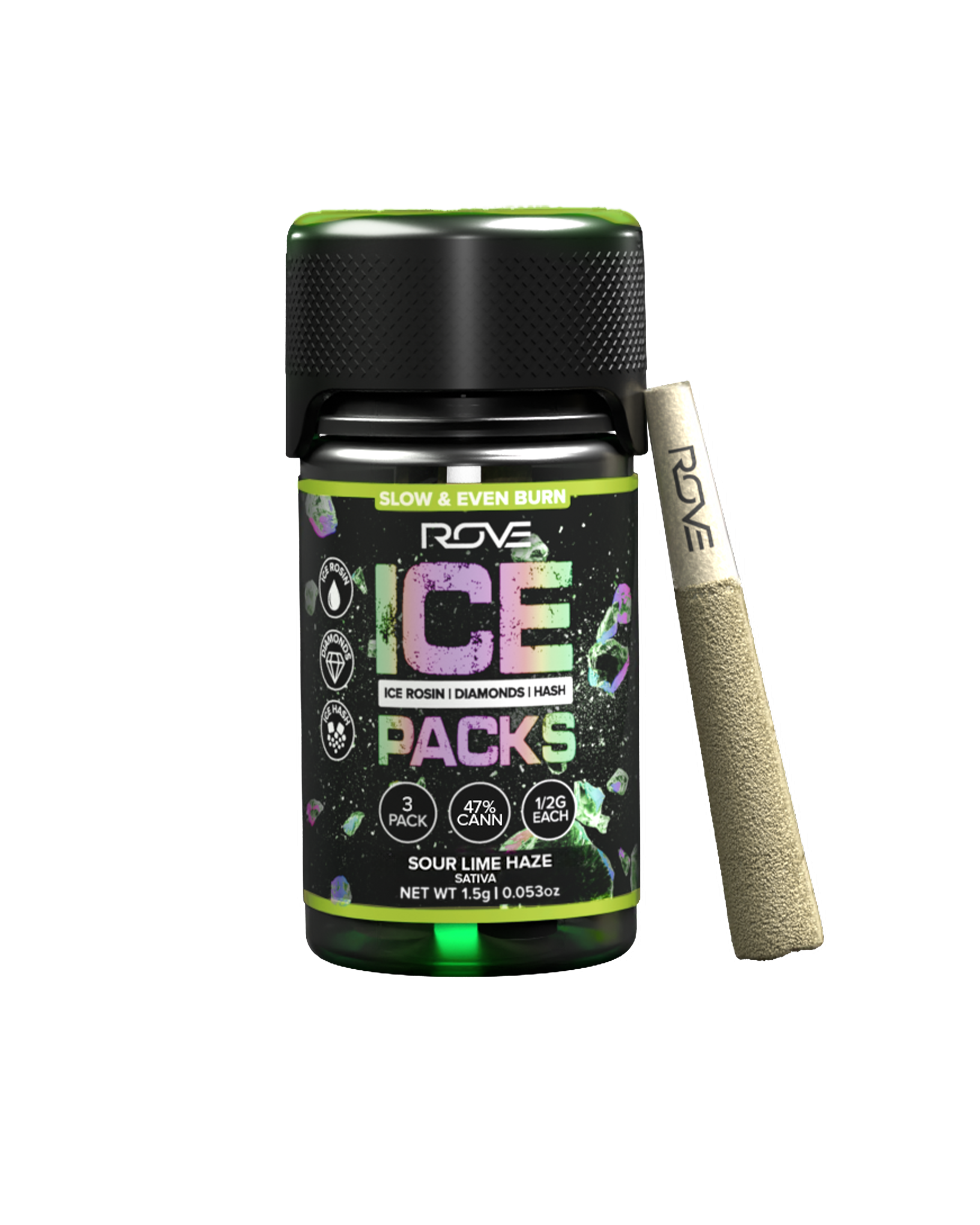 Sour Lime Haze - Infused Ice Packs (Rosin, Hash, and Diamonds) [3x 0.5g]