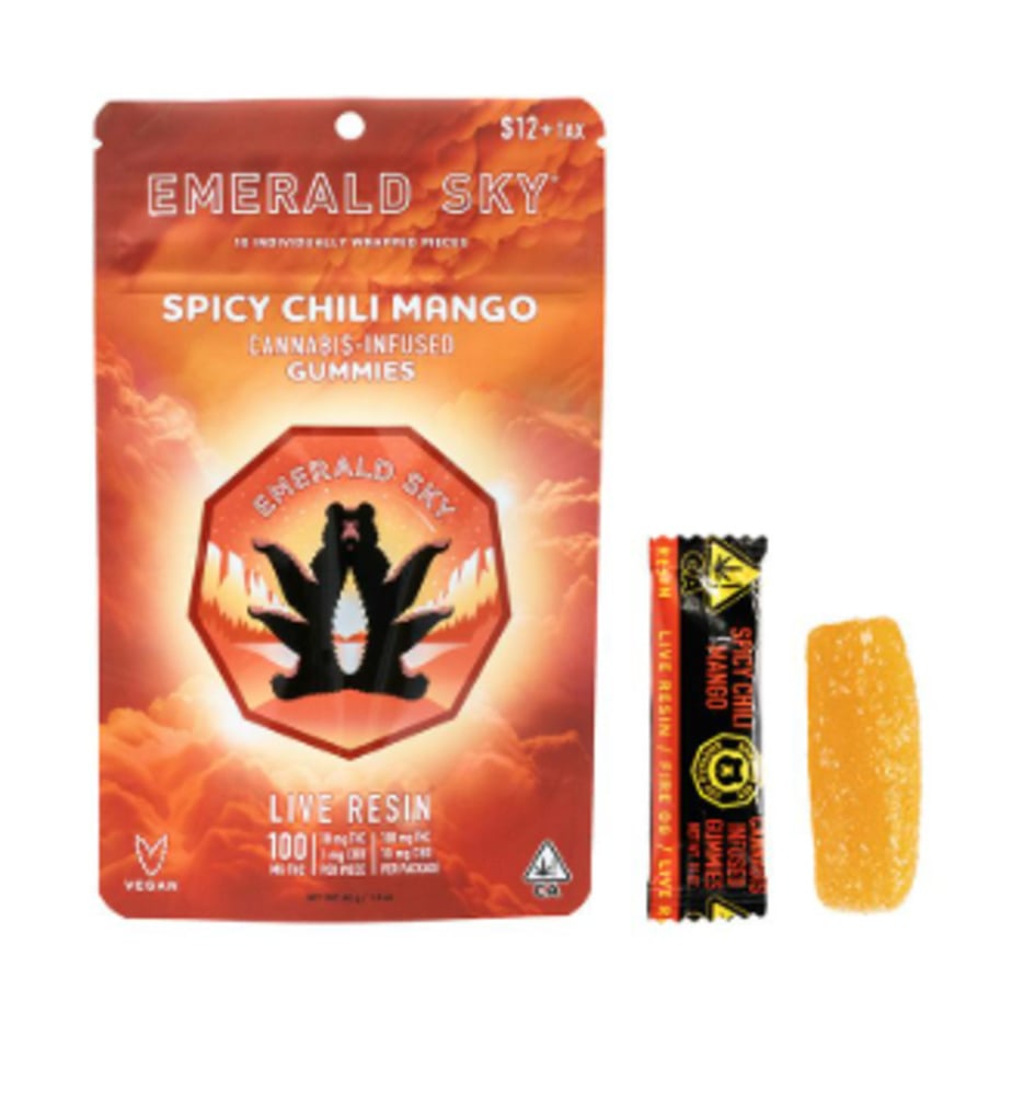 Live Resin Spicy Chili Mango| 10pk/10mg - 100mg THC - 10mg CBD
