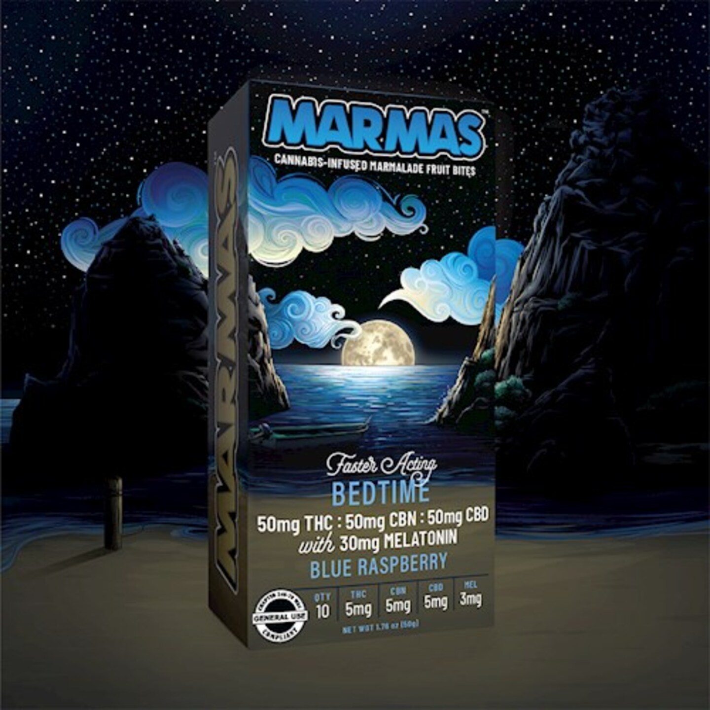 1:1:1 CBN Blue Raspberry [10pk] (50mg CBD/50mg THC/30mg CBN)