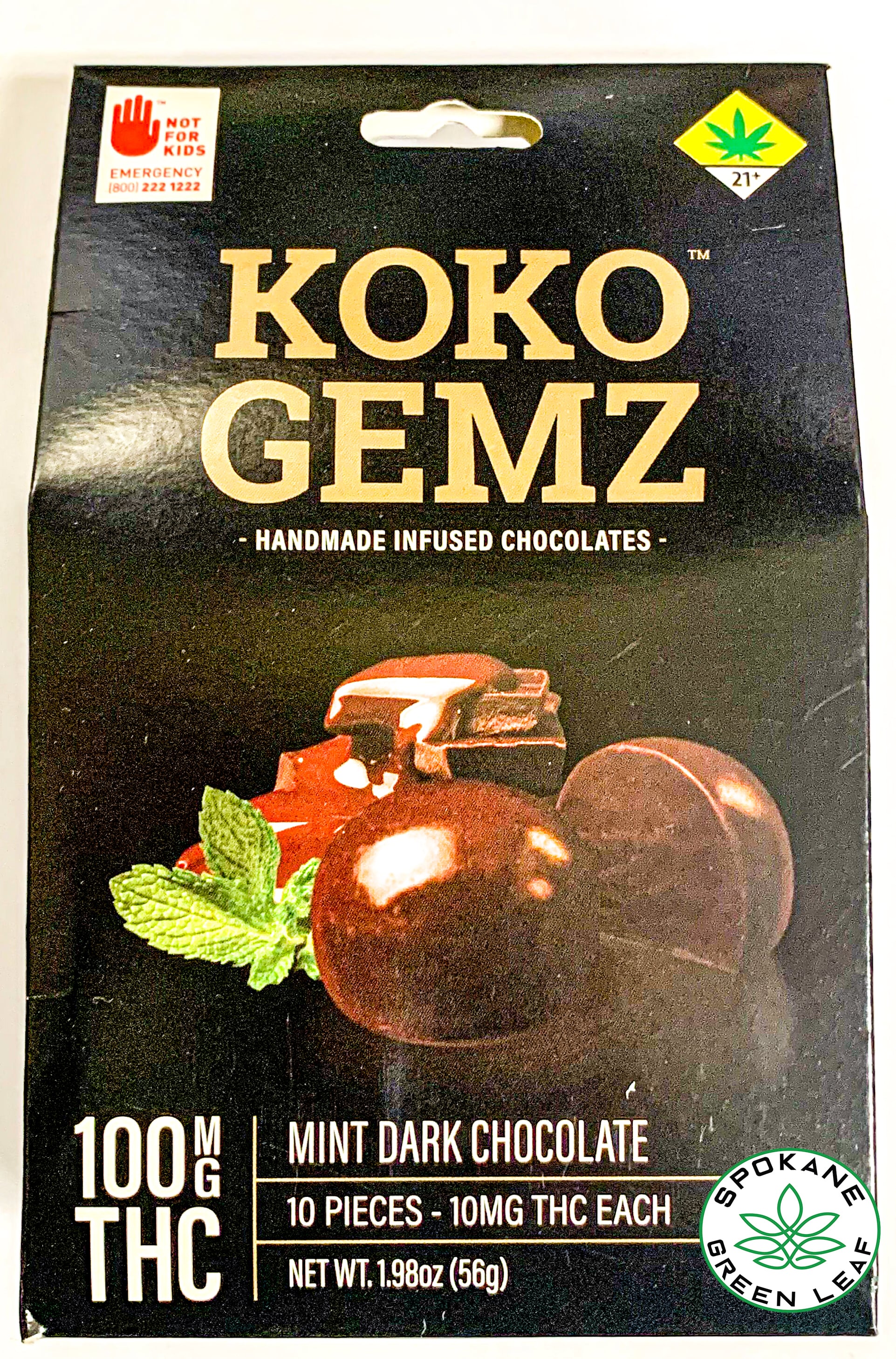 Shop Dark Chocolate Mint [10pk] (100mg) | Spokane Green Leaf