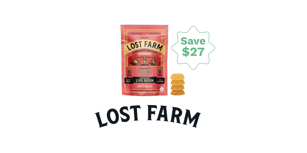 Save $27: 3 Lost Farms 100mgGummies $45! special