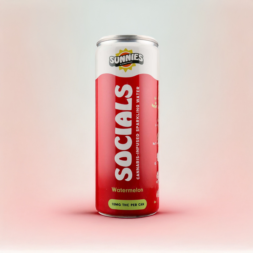 Socials - Watermelon Sparkling Water - 10mg
