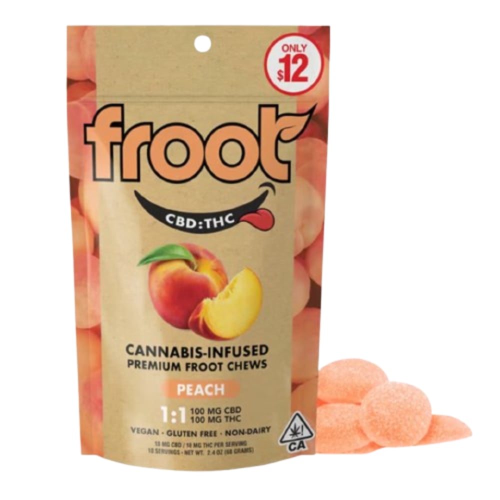 Froot 1:1 Peach [10pk] (100mg CBD/100mg THC)