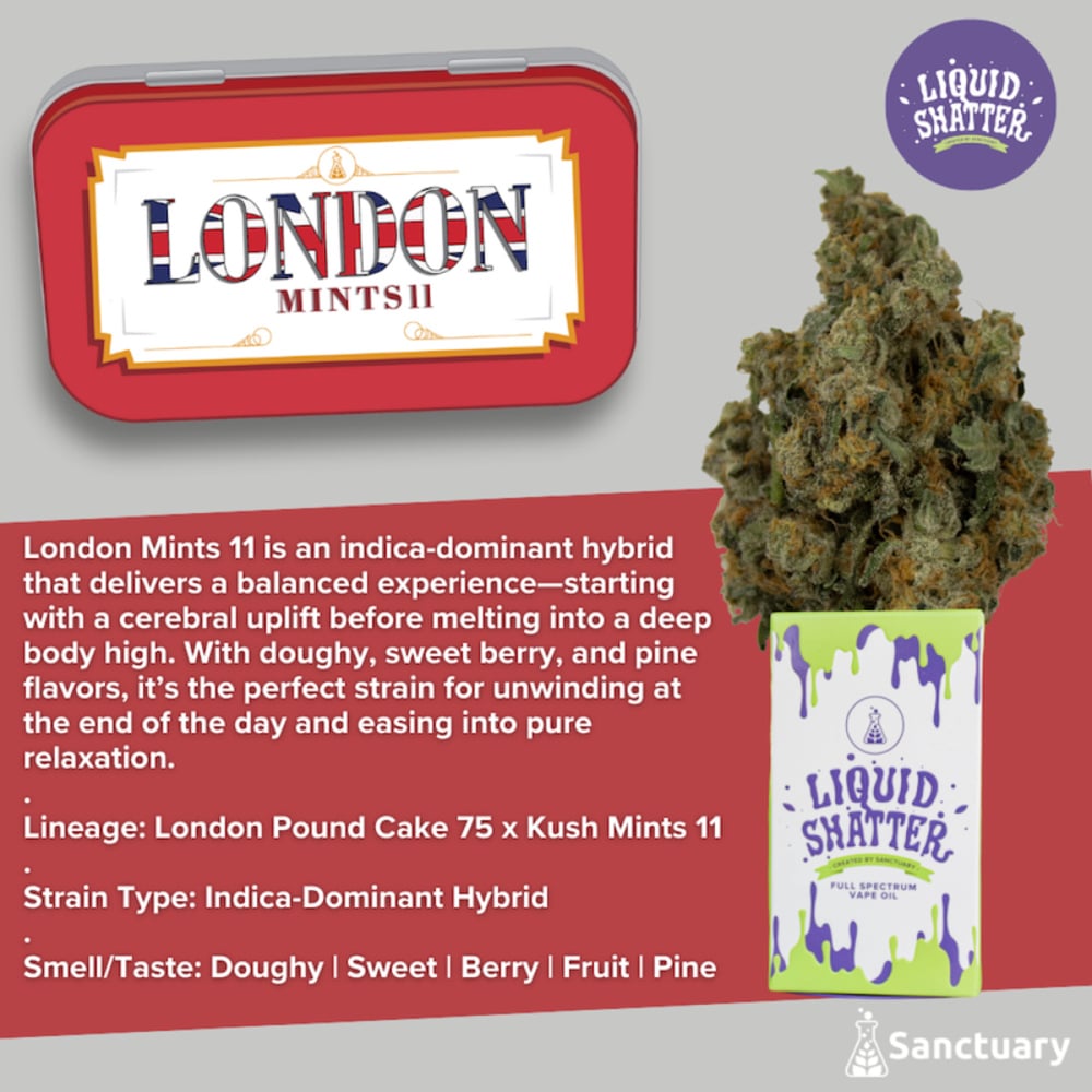 Sanctuary  London Mints 11 Liquid Shatter Cartridge