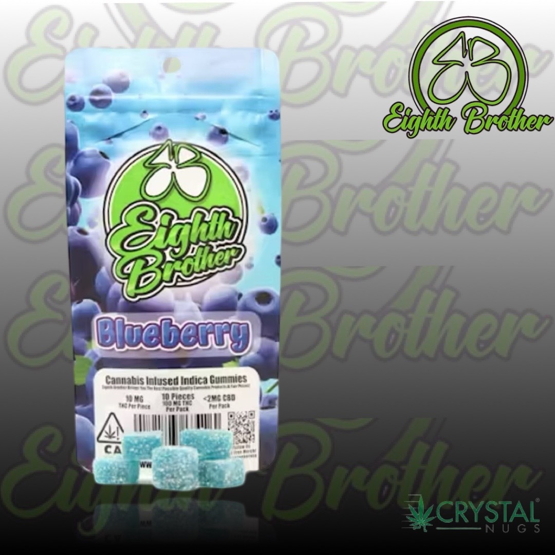 Shop Blueberry gummies - Indica [10pk] (100mg) | Crystal Nugs
