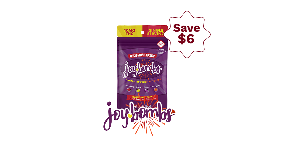 Save $6 on JoyBombs Edibles 2 for $30! special