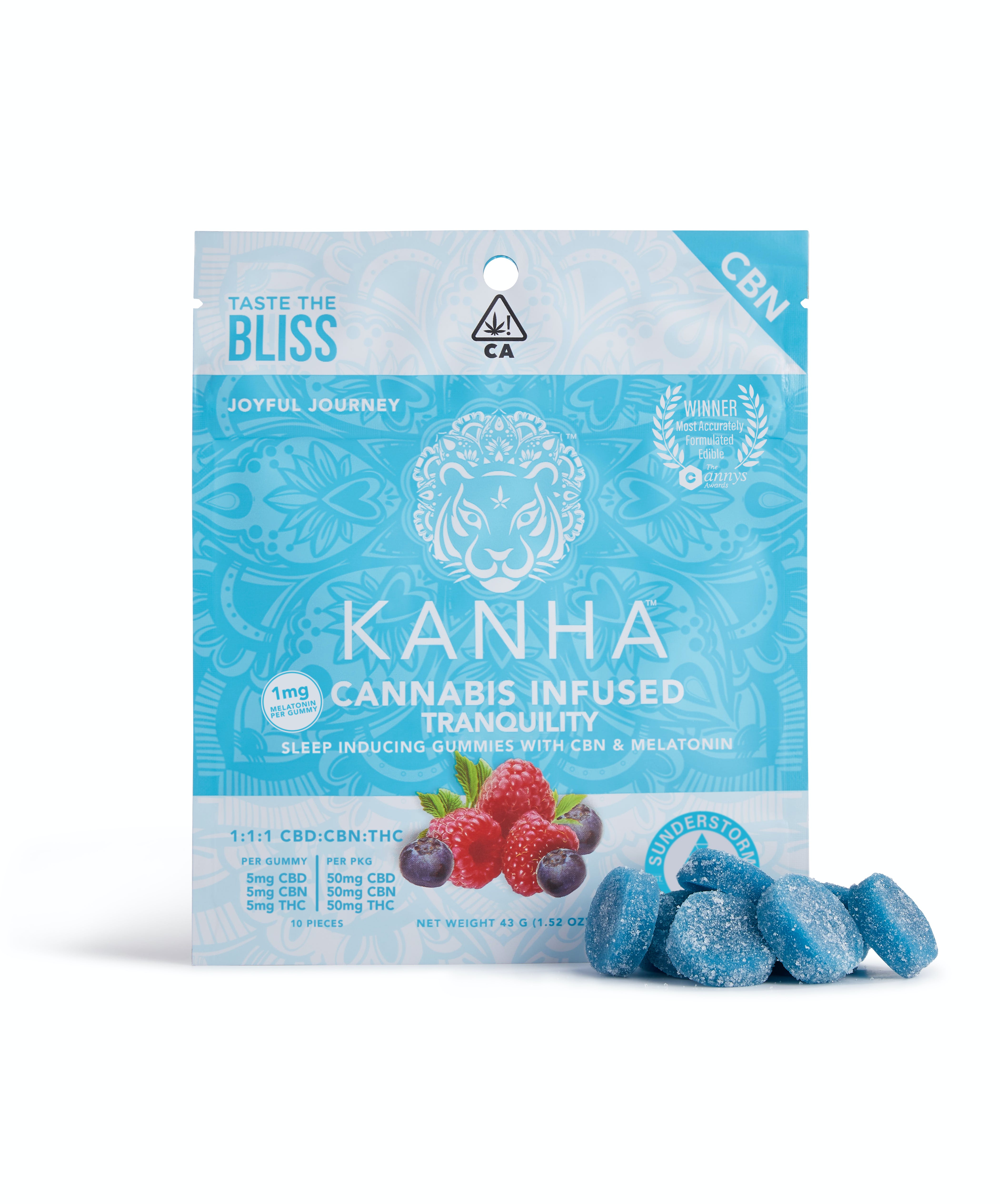 1:1:1 Sleep Tranquility (50mg CBD/50mg THC/50mg CBN) [10pk]